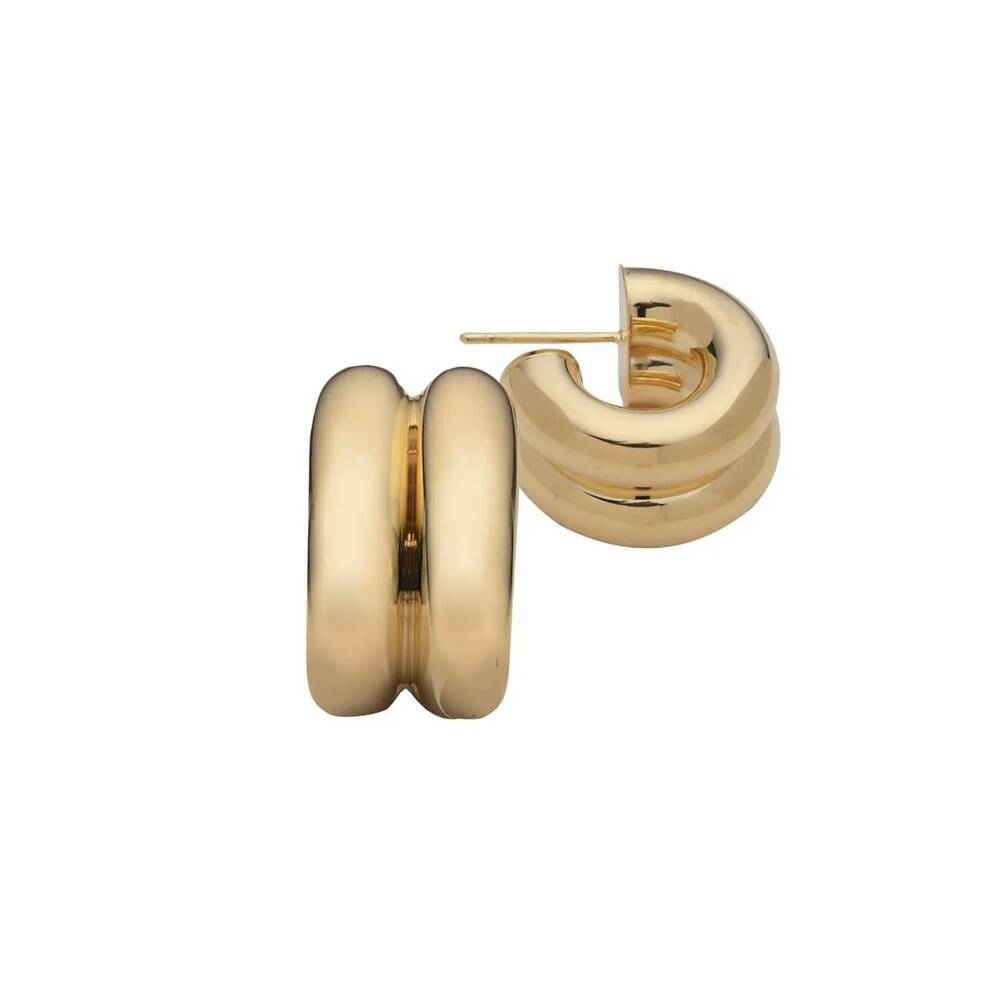 NEW JENNIFER ZEUNER women's rosie 3/4" hoops in gold